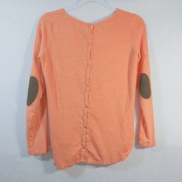Massimo Dutti Orange Top Elbow Patches Size S - Picture 6 of 7